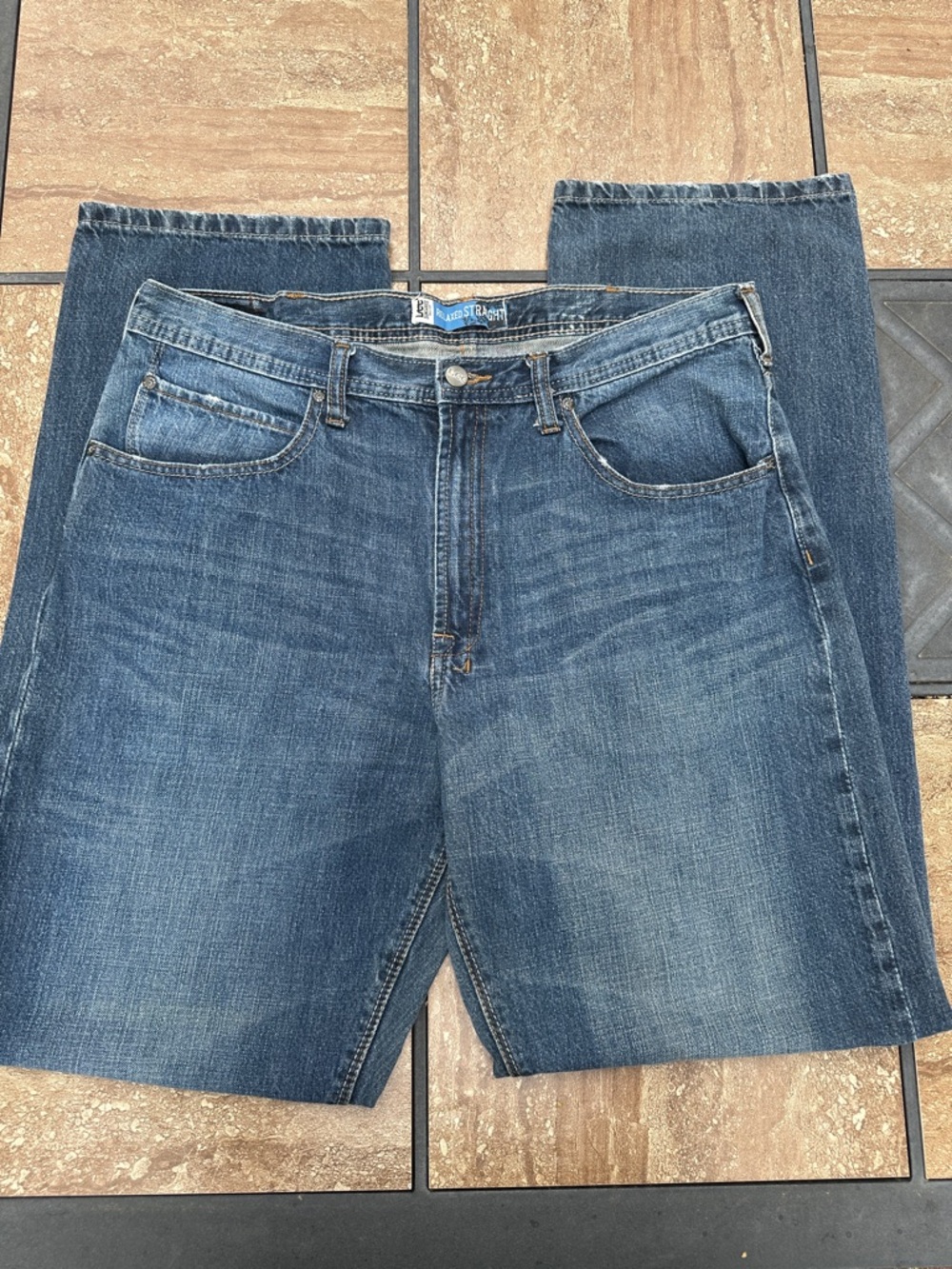 Lee Men's Straight Leg Denim Jeans - Medium Blue 34x34